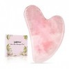 Gua Sha Massage, LauCentral Rouleau de visage anti-âge naturel pour traitement des yeux, raffermissement de la peau, rajeuni 