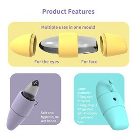 Rouleau à glace pour les yeux et le visage - Améliore votre éclat naturel/traitement facial réutilisable pour raffermir et to