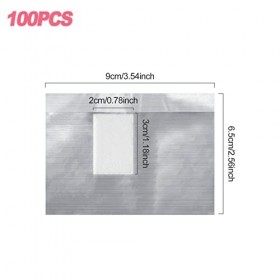 Qufiiry 100 Pcs Papillotes en Aluminium, Tampons Dissolvants pour Vernis à Ongles en Aluminium, Feuille daluminium Dissolvan