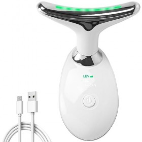 LoQuick Appareil Anti Ride Cou Visage, Électrique Appareils de Tonification avec Lifting EMS Massage pour le Visage Femme, 3 
