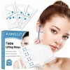 Facelifting Lot de 120 autocollants invisibles Facelift pour le visage et le visage - En forme de V - Pour cacher les rides d