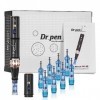 Dr.pen A8S Stylo à micro-aiguilles professionnel avec 8 cartouches de rechange 12 broches 36 broches Dermapen Mode sans fil o