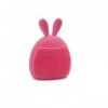 Silicone Scrubbies Brosse de nettoyage du visage en forme de chat Motif pattes de lapin Rouge