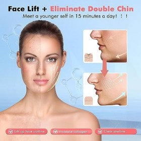 Mikrostrom V-Face Shaping Massager avec appareil dentraînement EMS et télécommande, 5 modes de photothérapie, appareil de li