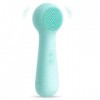 Brosse de nettoyage du visage en silicone, brosse de nettoyage électrique pour le visage, étanche et chauffée, brosse à ultra