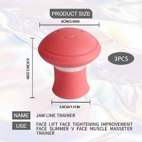 3 Pièces Exerciseur de Mâchoire, Balle dExercice de Mâchoire de Toner Facial au Ciseau de Lifting du Menton Amincissant et M