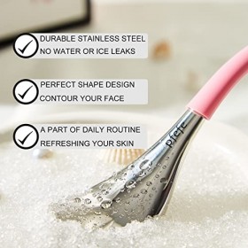 Pfefe Cryo Sticks Ice Globes - Outils de Soins de la Peau du Visage et Des Yeux - Bâtons de Cryo en Acier Inoxydable Pour - G