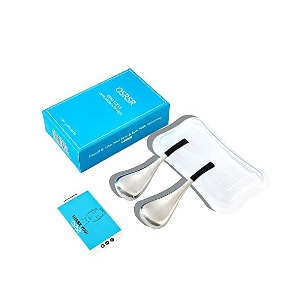OSRSR Bâtons de Cryo,Boules de glace pour femme,Masseur de beauté du visage en acier inoxydable incassable, les cernes, les p