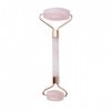 Kitsch Rouleau en quartz rose pour le visage, en véritable pierre précieuse pour les yeux, le cou et le corps, masseur facial