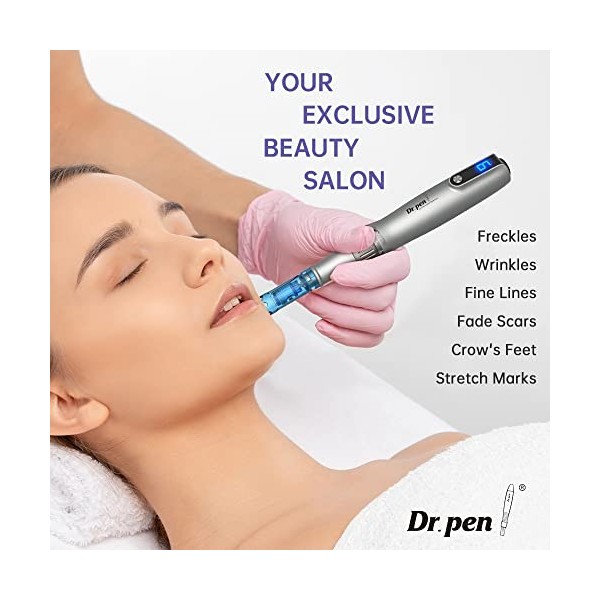 Dr.Pen M8S Kit de stylo à micro-aiguilles sans fil à la maison pour lutter contre lacné, les cicatrices et les rides avec di