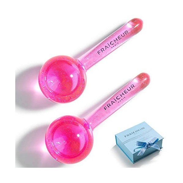 Globes De Glace Fraîcheur | Cryo Roller Gelé Pour Massage Du Visage | Ice Roller Pour Soins De La Peau Avec Liquide Antigel À