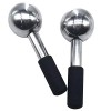 Ice Globes Facials Massager Rouleau de refroidissement cryogénique en acier inoxydable pour le visage, le cou et les yeux Cer