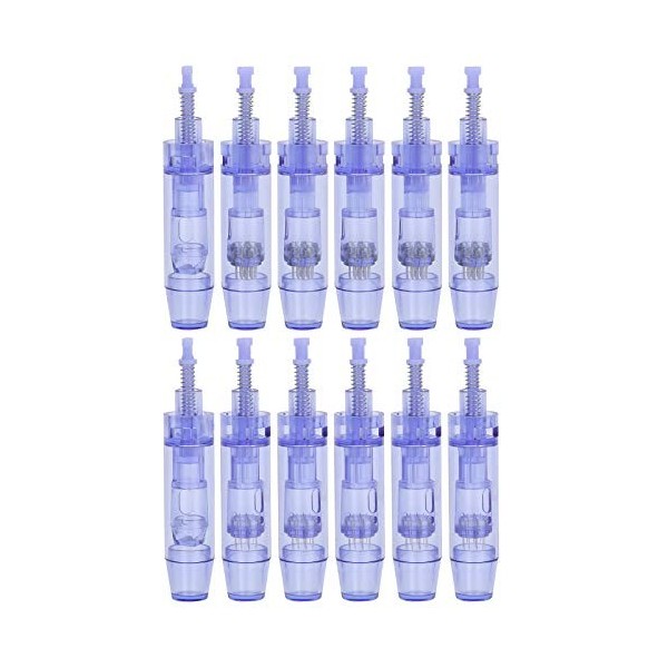 12 pièces Micro aiguilles - 12 broches / 36 broches / 5D micro aiguille électrique de remplacement Derma aiguille - Micro-aig