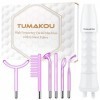 TUMAKOU Appareil Haute Frequence Esthetique Argon 6 en 1 - Appareil Electrotherapie Visage Anti Ride pour Traitement de lacn