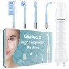 UUPAS 4 en 1 Bleu Appareil Haute Frequence Esthetique - Haute Frequence Visage Baguette avec 4 Tubes - Machine de Resserremen