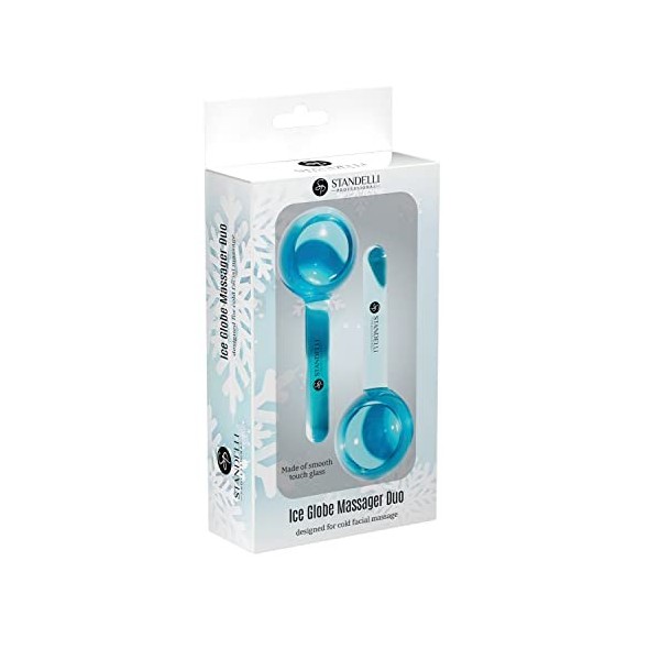 Standelli Lot de 2 globes de glace pour le visage - Cryo - Pour affiner, dégonfler, refroidir, tonifier et apaiser le visage 