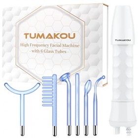 TUMAKOU Appareil Haute Frequence Esthetique Bleu 6 en 1 - Appareil Visage Anti Ride - pour Soins pour le Visage,Traitement de