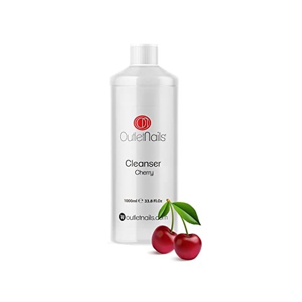 Cleaner/dégraissant pour ongles 1000ml - Parfum Cerise-Cherry/Nettoyant pour les ongles en gel/Nail Cleaner/Dégraissant spéci