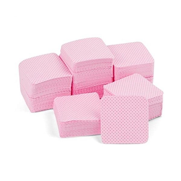 Lot de 600 Lingettes à Ongles Non Pelucheux, Carré Lingette en Cellulose Lingettes Dissolvant Préparation et Finition de Manu