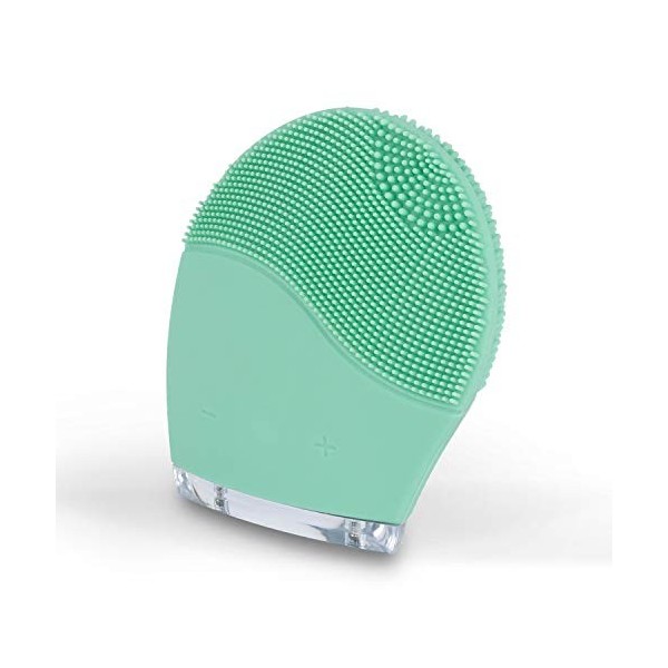 CREATE/FACE WAVE/Brosse en silicone pour soins du visage, turquoise, hygiénique, 8 vitesses, portable, lavable, 6000 rpm, IPX