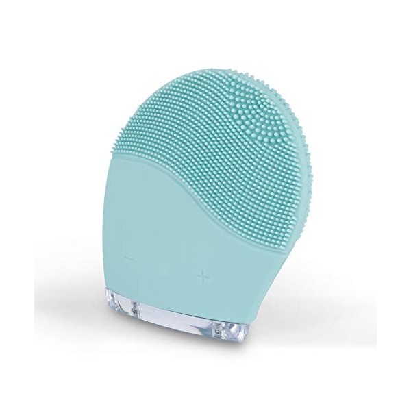 CREATE/FACE WAVE/Brosse en silicone pour soins du visage, turquoise, hygiénique, 8 vitesses, portable, lavable, 6000 rpm, IPX