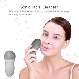TOUCHBeauty Brosse Nettoyante pour le Visage en Silicone, Technologie Sonic, Rechargeable par Câble USB, Imperméable IPX6, Id