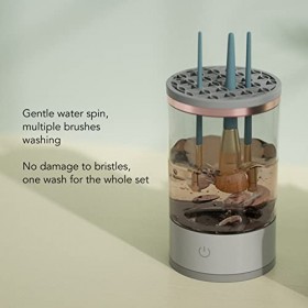Nettoyeur de Pinceaux de Maquillage, Machine de Nettoyage de Brosse Automatique Multifonction Portable 7000Tr/min Chargement 