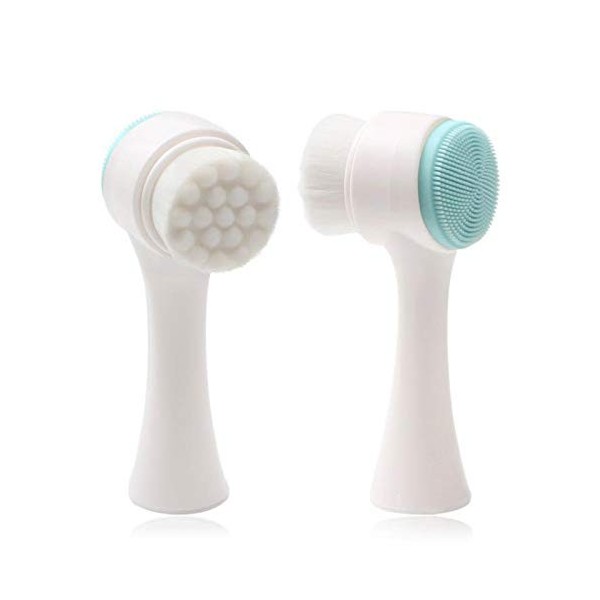 3D nettoyage du visage brosses de Massage brosses de lavage du visage Double face Silicone visage nettoyage en profondeur Por