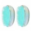 Peigne de Forme Ronde Doeuf de 2 Pièces, Brosse à Cheveux Mignonne Dutilisation Humide et Sèche, Brosse Portative de Démêla