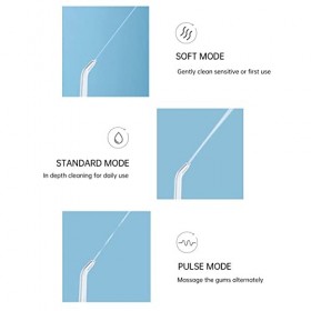 Nsg766 Nettoyeur de dents sans fil rechargeable avec 3 modes et réservoir deau télescopique pour voyage et maison