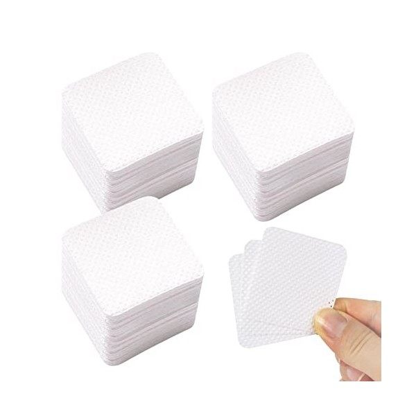 Qufiiry 300 Pcs Lint Free Wipes for Nails,Coton Ongles Gel Non Pelucheux,Non Pelucheuses Gel Nail Art Remover Pad,Lingettes D