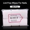 Qufiiry 300 Pcs Lint Free Wipes for Nails,Coton Ongles Gel Non Pelucheux,Non Pelucheuses Gel Nail Art Remover Pad,Lingettes D