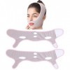 2Pcs Beauty Face Sculpting Sleep Mask, Reusable V Line Shaping Face Masks,V Shaped Facial Slimming Strap Double Chin Reducer 