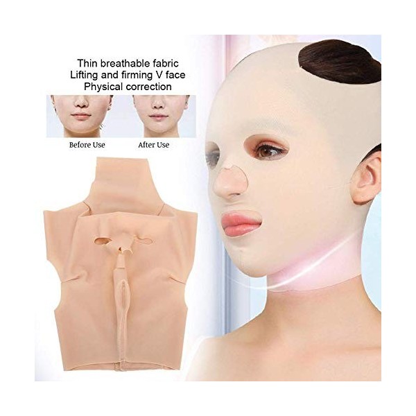 Sonew Bandage Amincissant pour Le Visage, Ceinture De Levage du Visage élastique Respirant V-Line Ceinture De Remodelage du V