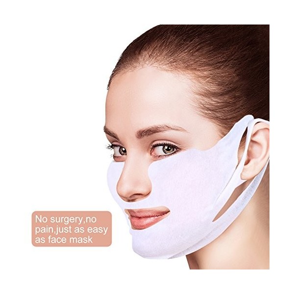 Masque lifting - masque buccal amincissant le menton, masque lifting en forme de V - pour le lifting du cou et du menton, ant