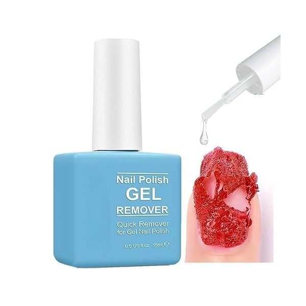 Dissolvant Pour Vernis à Ongles 15 ML , Professionnel Disolvant A Ongles Semi Permanent En Gel, Dissolvant Pour Ongles, DéCo