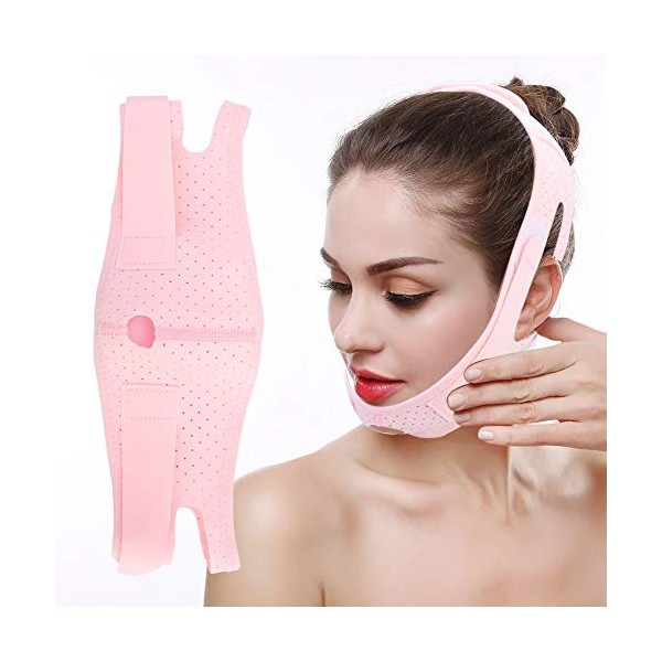 Bandage de lifting du visage, ceinture de lifting, ceinture de levage anti-rides de levage de la mentonnière respirante pour 