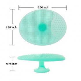 Brosses nettoyantes visage en silicone, brosse exfoliante pour massage, anti point noir, anti comédogène, anti-âge pack de 2