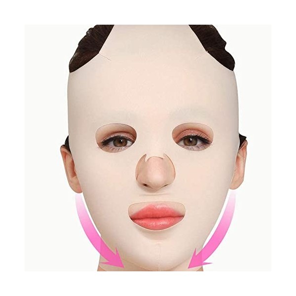 Bandage Mince pour le Visage, Bandages de Masque Minceur Pour le Lifting du Visage Ceinture de Levage en V-line en Tissu Mail