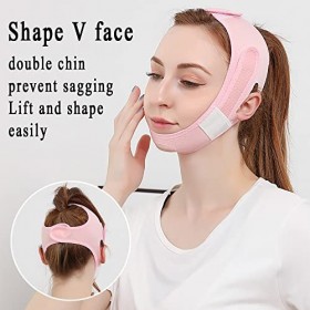 Lucktao V Masque, Face Lift Belt pour réduire le double menton, masque de shaper pour le visage,Réducteur de double menton,Ma