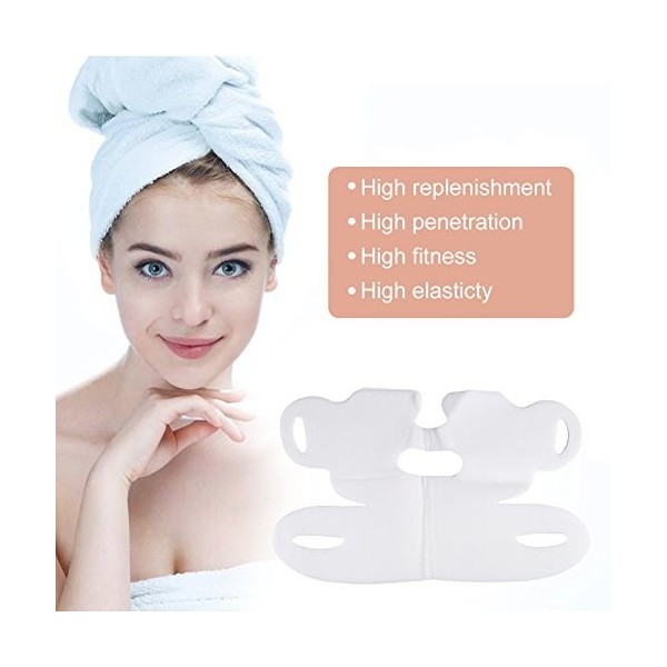 10 pieces Facial Slimming Lifting Chin Belt, V-shaped thin Face Hydrotherapy Whitening Pull Mask for Neck and Chin Lift Anti-