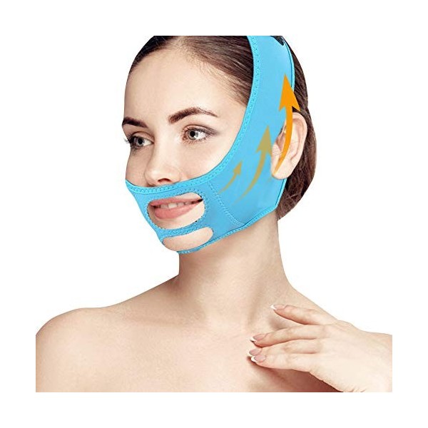 Visage Minceur Masque, V Visage Masque Slim Lift Serrer La Peau Bandage Double Menton Supprimer La Ceinture De Perte De Poids