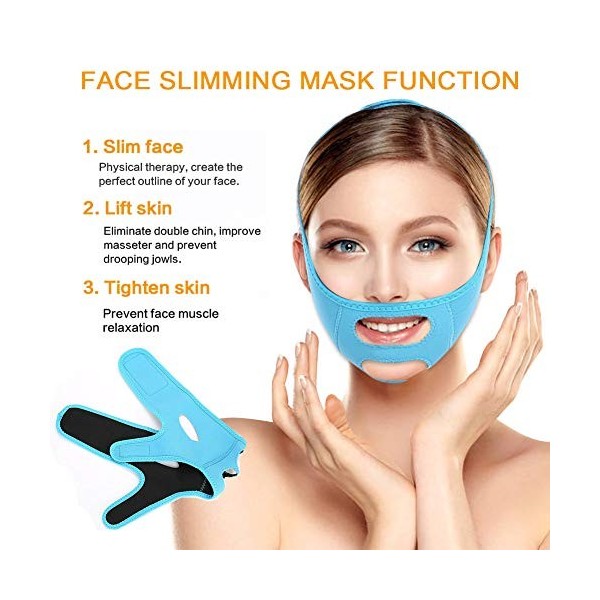 Visage Minceur Masque, V Visage Masque Slim Lift Serrer La Peau Bandage Double Menton Supprimer La Ceinture De Perte De Poids