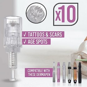 Lot de 10 cartouches de 12 broches pour dermapen type screw.