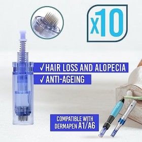 Lot de 10 cartouches à aiguilles 42 broches pour dermapen A1 et A6 uniquement compatible avec Dr Pen .
