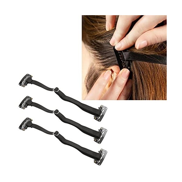 Lot de 3 Rubans Adhésifs Réutilisables à Haute élasticité pour le Visage avec Clips