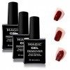 3 Magic Remover Semi Permanent Vernis Remover Semi Permanent Outil De Dissolvant De Vernis A Ongles en Gel,Enlève Facilement 