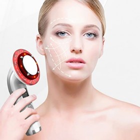 Machine de beauté de la Peau, Compresse Chaude Froide 6 Couleurs Dispositif de Rajeunissement de Massage par Vibration Légère