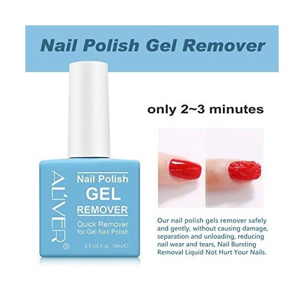 Dissolvant de vernis à ongles 2PCS - Enlevez le vernis à ongles en gel en 2-3 minutes - Dissolvant de vernis rapide et faci