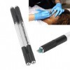 2 Pièces Stylo à Sourcils Manuel Double Tête Microblading Main Stylo à Sourcils pour Tatoueur Liner Shader Noir Blanc